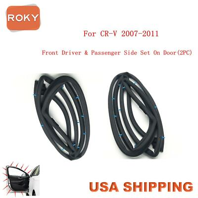 #ad 2 PC Front Doors Weatherstrip Seal Silence For Honda CR V 2007 2011 On Door $37.14
