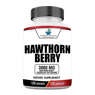 #ad Hawthorn Berry 3000mg Made With Organic Hawthorne Berry 120 Veggie Caps $16.99
