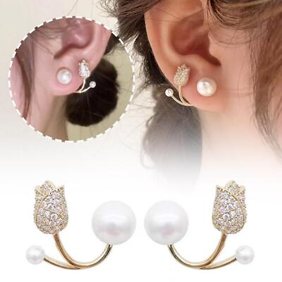#ad #ad Fashion Tulip Flower Earrings Ear Stud Women Party Wedding Jewelry Gift 2024 $1.09