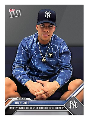 #ad 2023 TOPPS NOW OS 22 JUAN SOTO YANKEES INTRODUCE NEWEST ADDITION IN HAND $5.95