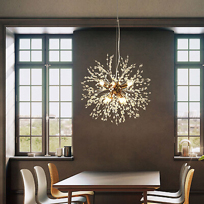 #ad Modern Dandelion Chandelier Gold Crystal Fireworks Sputnik Ceiling Light Fixture $59.99
