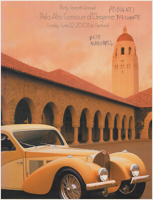 #ad Thirty Seventh Annual Palo Alto Concours d#x27;Elegance June 22 2003 $17.60