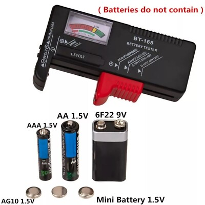 #ad Portable Universal Battery Tester For AA AAA 9V Checker $7.79