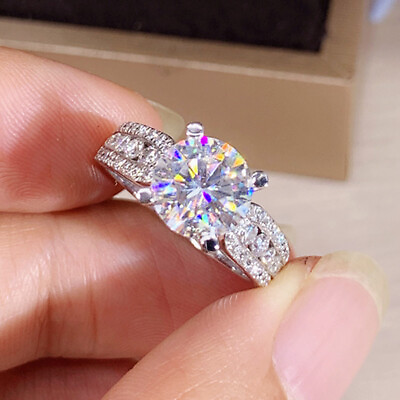 #ad Elegant Round Cut Cubic Zircon 925 Silver Filled Ring Women Jewelry Sz 6 10 C $3.51