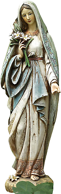 #ad #ad Blessed Virgin Mary Mother Madonna Lilies Garden Statue $54.75
