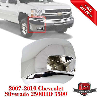 #ad Front Bumper End Chrome Passenger Side For 2007 2010 Chevy Silverado 2500HD 3500 $125.20