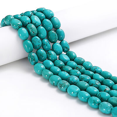 #ad Green Blue Turquoise Smooth Full Oval Shape Beads 10x13mm 13x16mm 15.5#x27;#x27; Strand $10.99