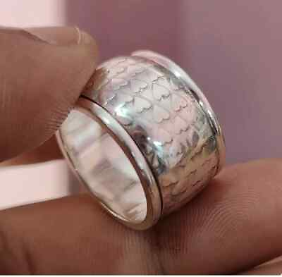 #ad Meditation Ring 925 Sterling Silver Bandamp; Spinner Ring Handmade Ring All Size $13.99