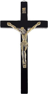 #ad Crucifix 6 3 4quot; Wood Cross with Black $39.99