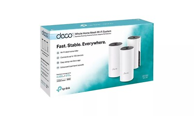 #ad TP Link Mesh Wi Fi System for the whole house AC1200 DECO M4 3 PACK GENUINE $93.98