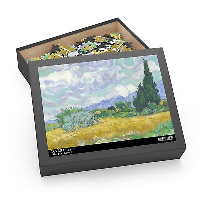 #ad Wheatfield with Cypresses Vincent Van Gogh Puzzle Puzzle 120 252 500 Piece $23.02