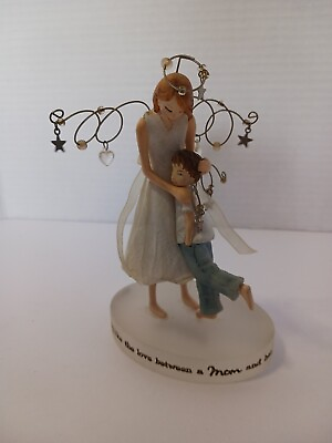 #ad Hallmark Down To Earth Angels Figurine Mom And Son Angel Mother Love Vtg $12.50