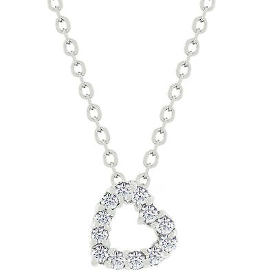 #ad Cubic Zirconia Heart Silhouette Love amp; Hearts Pendant Necklace $28.40