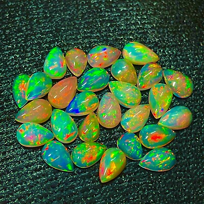 #ad #ad Unheated Ethiopian Opal Loose Gemstone Pear Cabochon Natural $72.89
