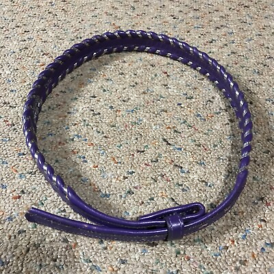 #ad Fisher Womens Purple Silver Laced Western Belt 30quot; Top Grain Cowhide USA 8151 $12.00