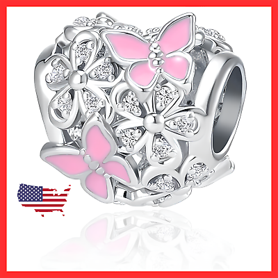 #ad Pandora Butterfly Charm : Crystal Magnolia Bloom Charm Women#x27;s Jewelry Elegant $18.99