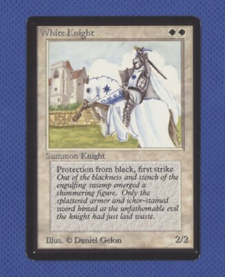#ad MTG Beta White Knight Magic The Gathering Never Played NM to Mint $99.00