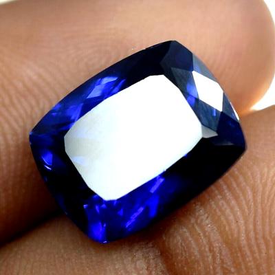 #ad AAA 16.7 Ct Natural Ceylon Blue Sapphire Cushion Cut Loose Certified Gemstone $23.99