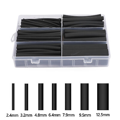 #ad 130pcs 3:1 Insulated Cable Sleeves Heat Shrink Tube Kit Waterproof Wire Wrap $15.89