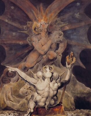 #ad #ad The Number of the Beast is 666 by William Blake art painting print $7.99