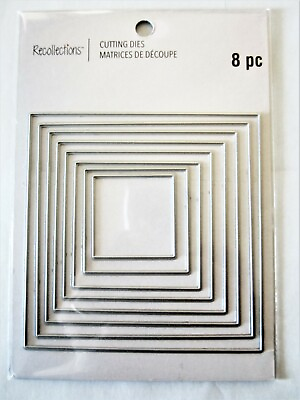 #ad Nesting Squares Thin Metal Die Set by Recollections 624786 NEW $5.99
