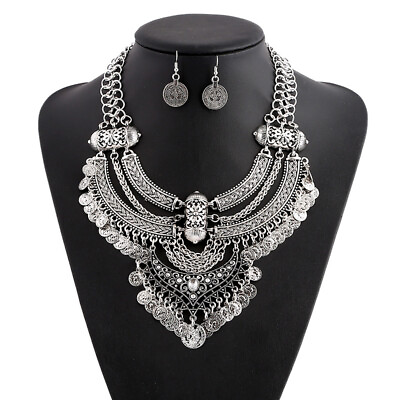 #ad Bohemia Women Choker Chunky Statement Bib Collar Charm Pendant Necklace Jewelry $17.09