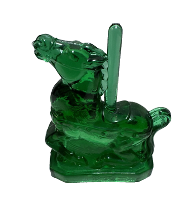 #ad Boyd Glass Taffy the Carousel Horse Columbia Green Figurine $19.98