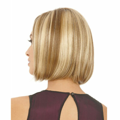 #ad Women Hair Short Bob Wigs Straight Ash Blonde Hair Wig Cosplay Daily Party Wig $19.63