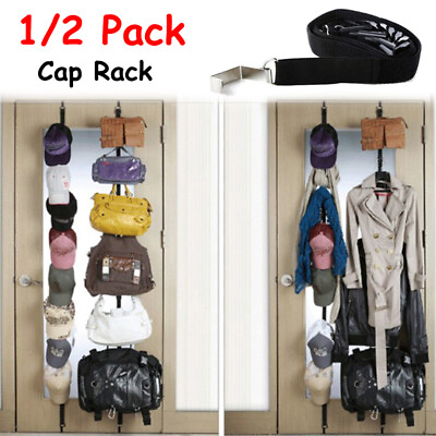 #ad Cap Rack 16 Baseball Hats Visors Door Wall Hanger Holder Hook Storage Organizer $8.95