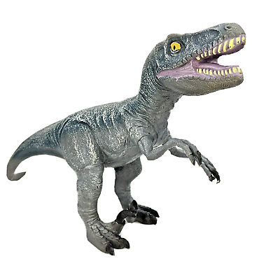 #ad 2014 Toys quot;Rquot; US Maidenhead Velociraptor 21quot; Long Toy Dinosaur Blue Gray Dino $19.92