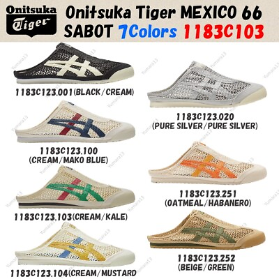 #ad Onitsuka Tiger MEXICO 66 SABOT 5Color 1183C123 Size US 4 14 Brand New $155.45