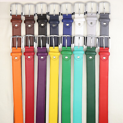#ad Falari Men Genuine Leather Golf Dress Belt Multiple Colors 9028 $15.99