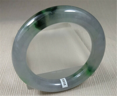 #ad 53.6mm Natural Ice Green Ancient Jadeite Emerald Jade Bracelet Bangle $63.20