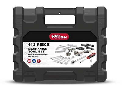 #ad 113 Piece 1 4 and 3 8 inch Drive SAE Mechanics Tool Set New Condition $19.95
