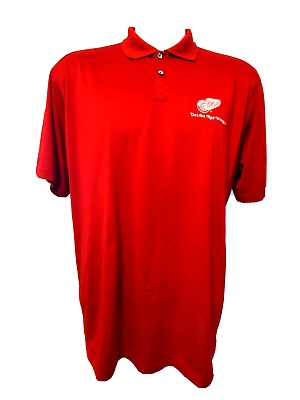 #ad Detroit Red Wings Polo Shirt Hockey NHL Antigua Embroidered Logo Men#x27;s Size XL $19.54