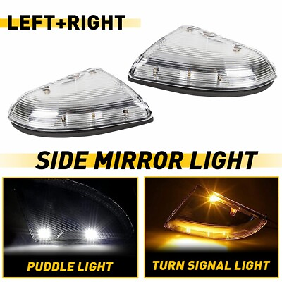 #ad Left amp; Right Mirror Turn Signal Puddle Light Lamp For 09 14 Dodge Ram 1500 2500 $32.99