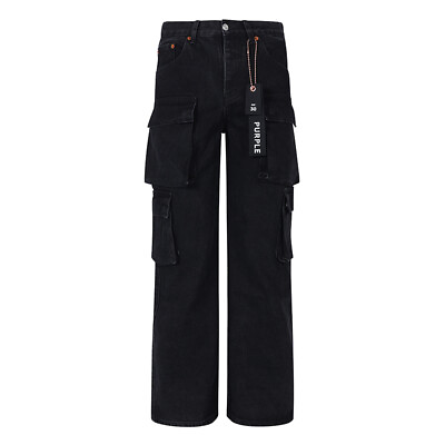 #ad New Casual Purple Brand Jeans Unisex Fashion Street Pocket Cargo Pants $69.99