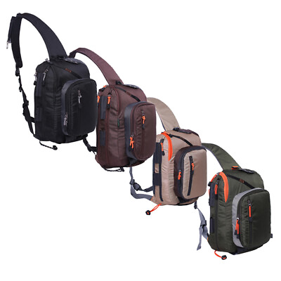 #ad Fly Fishing Sling Bag With Fly Patch Big Storage Fishing Sling Chest Pack $28.99