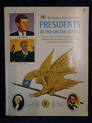 #ad THE GOLDEN STAMP BOOK OF PRESIDENTS OF THE UNITED STATES WESTERN 1977 P B GBP 10.99