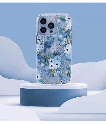 #ad Rifle Paper Co. CaseMate Case for iPhone 14 Pro Garden Party Blue NEW in Box $15.99