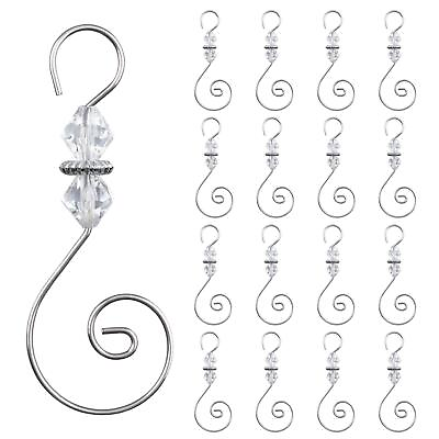 #ad INCREWAY Ornament Hooks 30 PCS Silver S Shaped Hangers Hook Swirl Christmas $15.44