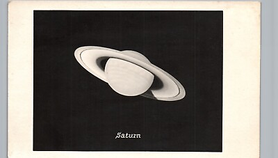 #ad PLANET SATURN amp; RINGS real photo postcard rppc observatory astronomy unusual $19.91