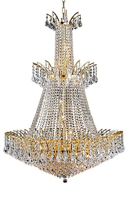 #ad Large K9 Crystal Chandelier Foyer Entryway Pendant Ceiling Light Fixture 43 inch $2943.39