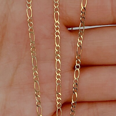 #ad Gold Chain Solid 10k Figaro Necklace Yellow Link Real 2.3 MM 18quot; 20quot; 22quot; Inch $169.99