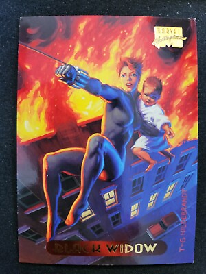 #ad 1994 Marvel Masterpieces Black Widow #9 Card $2.99