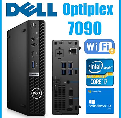 #ad Dell Mini PC 7090 Micro Intel Core i7 11700T 16GB RAM 512GB SSD Wi Fi Win 10 Pro $618.99