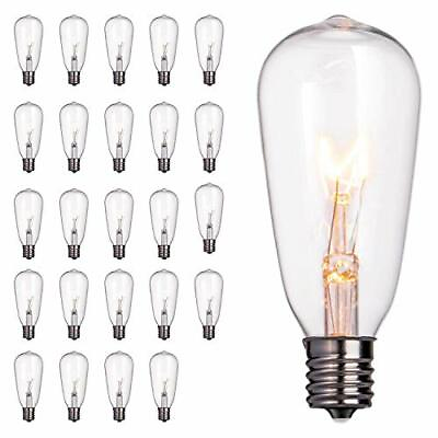 #ad 24 Pack Edison Replacement Light Bulbs7 Watt E17 Screw Base Assorted Styles $33.29