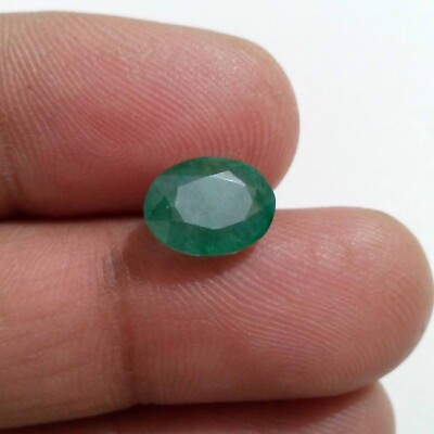 #ad Fantastic Zambian Emerald Oval Shape 3.05 Crt Rare Green Faceted Loose Gemstone $43.63