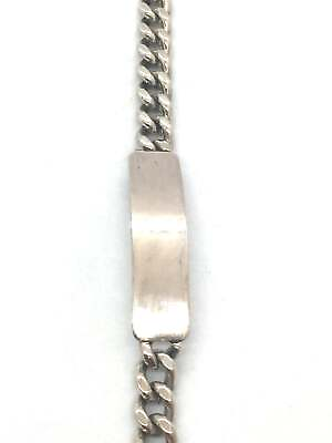 #ad 925 Solid Sterling Silver I.D.Curb Link Cuban Curb Bracelet 9 quot; Inch 48.85 Grams $498.74