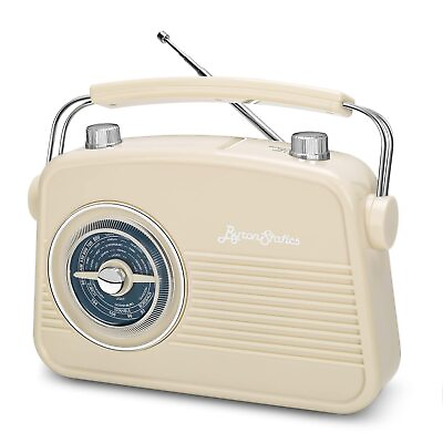 #ad ByronStatics Portable Radio AM FM Vintage Radio with Built in Speakers Best $23.72